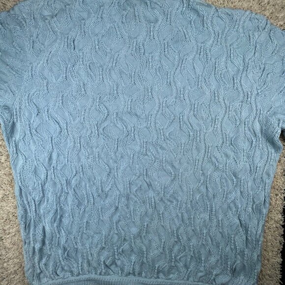 Coogi Australlia Basics Short Sleeve Sweater Blue Knit Women’s Unisex Size 2X - Picture 14 of 16